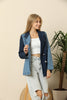 Women's Colorblock Denim Blazer Style Jacket WDJ1