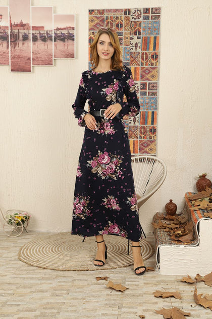 Women's Floral Printed Maxi Dress - MWMSD81