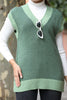 Women's Sleeveless Patterned Sweater by Memnu - MEWS484