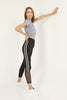 Women's Mesh Striped Detail Active Wear Leggings - WAL112