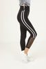 Women's Mesh Striped Detail Active Wear Leggings - WAL112