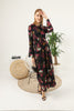 Women's Floral Printed Lace Detail Maxi Dress - MWMSD96