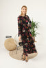 Women's Floral Printed Lace Detail Maxi Dress - MWMSD96