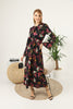 Women's Floral Printed Lace Detail Maxi Dress - MWMSD96