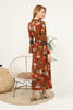 Women's Floral Printed Lace Detail Maxi Dress - MWMSD107