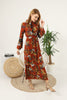 Women's Floral Printed Lace Detail Maxi Dress - MWMSD107