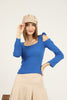 Women's Statement Sleeve Knit Detail Top - WST50