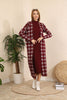 Womens 2 Piece High Neck Detail Knitted Pattern Co Ord Set WTWCD304