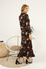 Women's Floral Printed Lace Detail Maxi Dress - MWMSD116