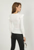 Women's Statement Sleeve Knit Detail Top - WST62