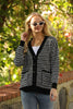 Women's Knitted Cardigan Button Detail by Memnu - MEWS491