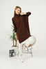 Women's High Neck Oversized Sweater by Memnu - MEWS497