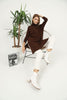 Women's High Neck Oversized Sweater by Memnu - MEWS497