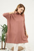 Women's High Neck Oversized Sweater by Memnu - MEWS495