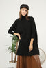 Women's High Neck Oversized Sweater by Memnu - MEWS501