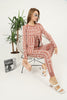 Womens 3 Piece Knitted Pattern Co Ord Set WTWCD320