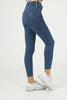 Womens Button Detail Denim Jeans - WSSJN32