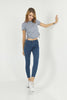 Womens Button Detail Denim Jeans - WSSJN32