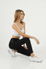 Womens Button Detail Denim Jeans - WSSJN33
