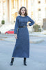 Women's Tweed Style Fabric Detail Maxi Dress - MWMSD124