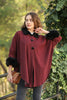 Womens Fur Detail Poncho Coat WTWCC21