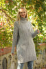 Womens Knitted High Neck Cable Knit Dress MEWKND99