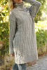 Womens Knitted High Neck Cable Knit Dress MEWKND99