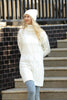 Womens Knitted High Neck Cable Knit Dress MEWKND100