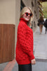 Women's High Neck Oversized Pattern Knitted Sweater by Memnu - MEWS513