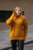 Women's High Neck Pattern Knitted Sweater by Memnu - MEWS526