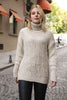 Women's High Neck Pattern Knitted Sweater by Memnu - MEWS528