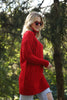 Womens Knitted High Neck Cable Knit Dress MEWKND103