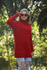 Womens Knitted High Neck Cable Knit Dress MEWKND103