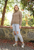 Women's High Neck Pattern Knitted Sweater by Memnu - MEWS540