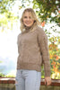 Women's High Neck Pattern Knitted Sweater by Memnu - MEWS540