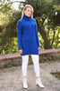 Womens Knitted High Neck Cable Knit Dress MEWKND106