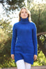 Womens Knitted High Neck Cable Knit Dress MEWKND106