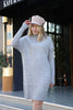 Womens Knitted High Neck Cable Knit Dress MEWKND107