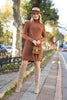 Womens Knitted High Neck Dress MEWKND109