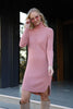 Womens Knitted High Neck Dress MEWKND110