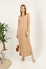 Womens Knitted Pattern Maxi Dress MEWKND130