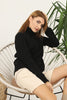 Women's High Neck Pattern Knitted Sweater by Memnu - MEWS566