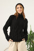 Women's High Neck Pattern Knitted Sweater by Memnu - MEWS567