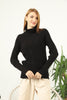 Women's High Neck Pattern Knitted Sweater by Memnu - MEWS557