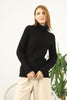 Women's High Neck Pattern Knitted Sweater by Memnu - MEWS557