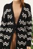 Women's Knitted Cardigan Pattern Detail by Memnu - MEWS558