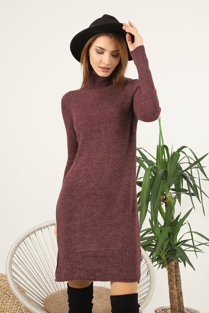 Womens Knitted Pattern Dress MEWKND134