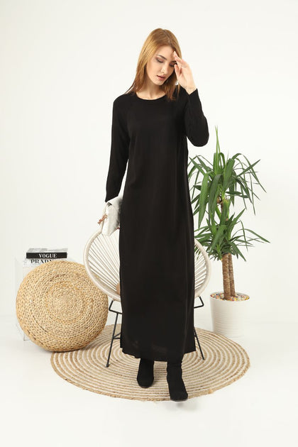 Womens Knitted Pattern Maxi Dress MEWKND135