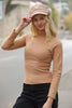 Women's High Neck Knit Detail Top - WST63