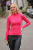 Women's High Neck Knit Detail Top - WST79